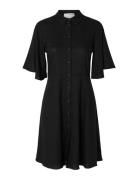 Slfgulia 2/4 Short Shirt Dress Polvipituinen Mekko Black Selected Femm...