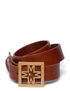 Iconic Thin Leather Belt Vyö Brown Malina