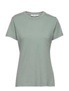 Solly Tee Solid 205 Tops T-shirts & Tops Short-sleeved Green Samsøe Sa...