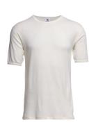 Dovre Wool T-Shirts 1/4 Ærme Tops T-shirts Short-sleeved Cream Dovre