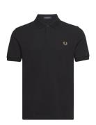 The Fred Perry Shirt Tops Polos Short-sleeved Black Fred Perry