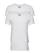 Bhdinton V-Neck Tee 2-Pack Tops T-shirts Short-sleeved White Blend