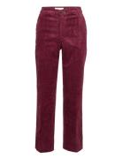 Mishapw Cropped Pa Bottoms Trousers Straight Leg Red Part Two