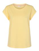 Nubeverly T-Shirt - Noos Tops T-shirts & Tops Short-sleeved Yellow Nüm...