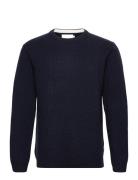 Cfkarl Crew Neck Bounty Knit Tops Knitwear Round Necks Navy Casual Fri...