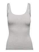 Ribbed Seamless Singlet Sport T-shirts & Tops Sleeveless Grey AIM'N
