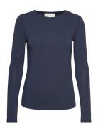 18 The Modal Blouse Tops T-shirts & Tops Long-sleeved Navy My Essentia...