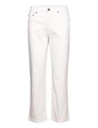 Cumonja Jeans Malou Fit Cropped Bottoms Trousers Straight Leg White Cu...