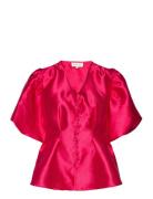 Aida Blouse Tops Blouses Short-sleeved Pink Malina