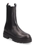 Monochromatic Chelsea Boot Shoes Chelsea Boots Black Tommy Hilfiger