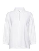 Amosiw Blouse Tops Blouses Long-sleeved White InWear