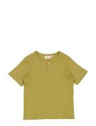 T-Shirt Lumi Tops T-shirts Short-sleeved Green Wheat