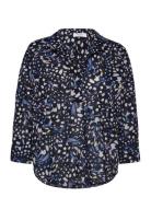 Blouse 3/4 Sleeve Tops Blouses Long-sleeved Blue Gerry Weber Edition