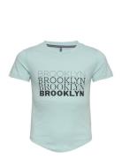 Kobcarl S/S City Tee Box Jrs Tops T-shirts Short-sleeved Blue Kids Onl...