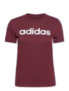 Essentials Slim Logo T-Shirt Sport T-shirts & Tops Short-sleeved Burgu...