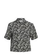 Objfrigg 2/4 Shirt 127 Tops Shirts Short-sleeved Black Object