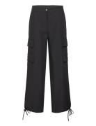 Nukana Track Trousers Bottoms Trousers Cargo Pants Black Second Female
