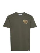 New York T-Shirt Tops T-shirts Short-sleeved Khaki Green Les Deux