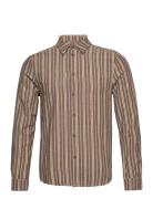 Clip Striped Shirt Designers Shirts Casual Brown HOLZWEILER