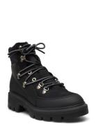 Mid Lace Up Waterproof Boot Shoes Boots Ankle Boots Laced Boots Black ...