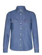 Iconic Western Going Steady 5 Tops Shirts Long-sleeved Blue LEVI´S Wom...