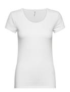 Onllive Love S/S Ck Top Jrs Tops T-shirts & Tops Short-sleeved White O...