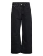 Wide-Leg Cropped Jeans Bottoms Jeans Wide Black Hope