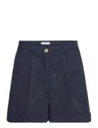 Cotton Pleated Short Bottoms Shorts Casual Shorts Navy Tommy Hilfiger