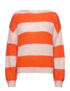 Objsoya L/S Knit Pullover 128 Tops Knitwear Jumpers Orange Object