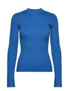 Sherry Slit Top Tops Knitwear Jumpers Blue NORR