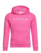 Printed Sweatshirt Tops Sweat-shirts & Hoodies Hoodies Pink Tom Tailor
