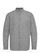 Checked Shir Tops Shirts Casual Black Tom Tailor
