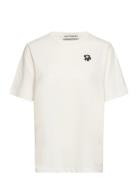 Erna Unikko Placement Tops T-shirts & Tops Short-sleeved White Marimek...