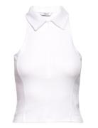 Enally Sl Polo Tee 5314 Tops T-shirts & Tops Sleeveless White Envii