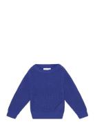Nmfnomille Ls Knit Tops Knitwear Pullovers Blue Name It