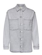 Etta Shirt Tops Shirts Long-sleeved Grey Basic Apparel