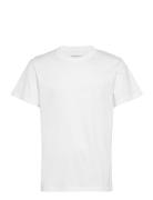 Crew Neck Pima Tops T-shirts Short-sleeved White Bread & Boxers