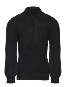 Kogkatia L/S Highneck Pullover Knt Tops Knitwear Pullovers Black Kids ...