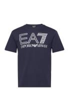 T-Shirts Tops T-shirts Short-sleeved Navy EA7