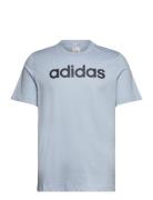 M Lin Sj T Sport T-shirts Short-sleeved Blue Adidas Sportswear