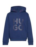 Hooded Sweatshirt Tops Sweat-shirts & Hoodies Hoodies Blue Hugo Kids