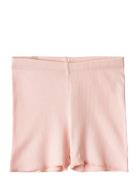Rib Shorts Sine Bottoms Shorts Pink Wheat