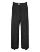 Sharo Trousers Bottoms Trousers Wide Leg Black Second Female