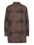 Nila Kivet Tops Shirts Long-sleeved Brown Marimekko