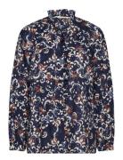 Arienne Blouse Tops Blouses Long-sleeved Blue ODD MOLLY
