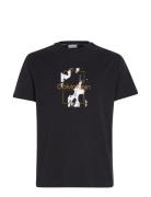 Camo Logo T-Shirt Tops T-shirts Short-sleeved Black Calvin Klein