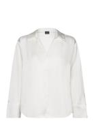 Satin Shirt Tops Shirts Long-sleeved White Gina Tricot
