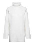 Roll-Neck Knitted Sweater Tops Knitwear Turtleneck White Gina Tricot