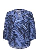 Blouse 1/1 Sleeve Tops Blouses Long-sleeved Blue Gerry Weber Edition