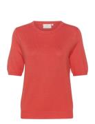 Kalizza O-Neck Pullover Tops Knitwear Jumpers Red Kaffe